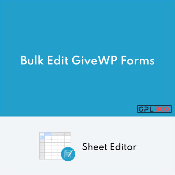 WP Sheet Editor Bulk Edit GiveWP Forms Pro