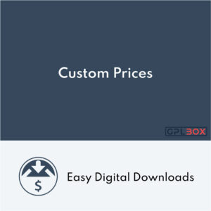 Easy Digital Downloads Custom Prices