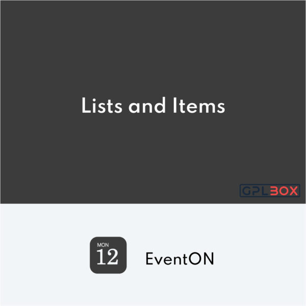 EventOn Lists y Items