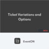 EventOn Ticket Variations y Options