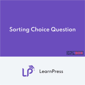 LearnPress Sorting Choice Question