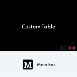 Meta Box Custom Table