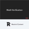 Restrict Content Pro Math Verification