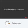 Fixed TOC table of contents pour WordPress plugin
