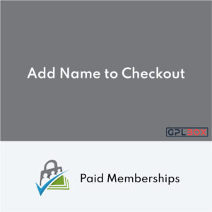 Paid Memberships Pro Add Name to Checkout Addon