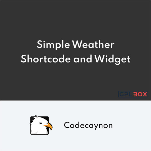 Simple Weather WordPress Shortcode et Widget Simple Weather WordPress Shortcode et Widget