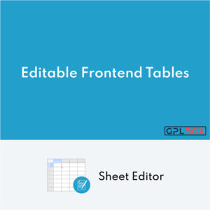 WP Sheet Editor Editable Frontend Tables