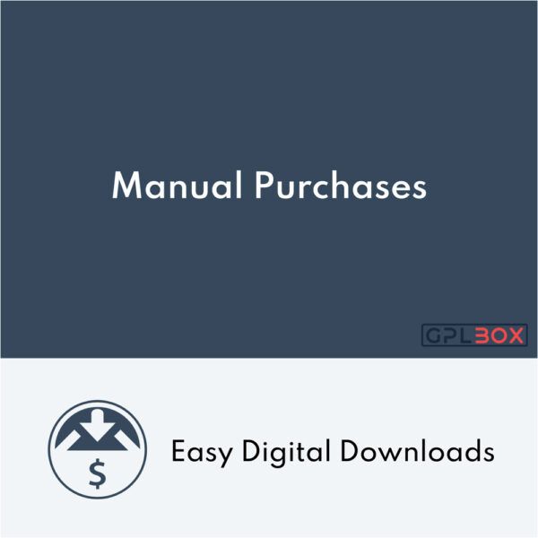 Easy Digital Downloads Manual Purchases