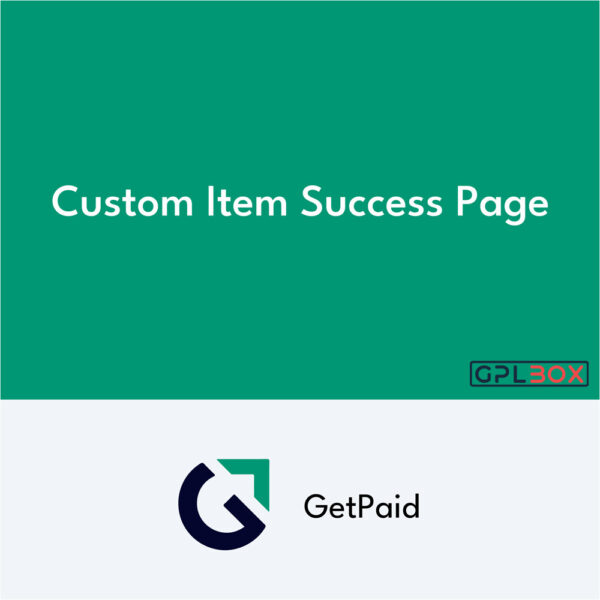 GetPaid Custom Item Success Page