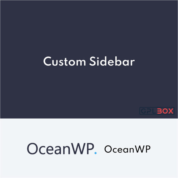 OceanWP Custom Sidebar